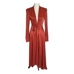 Free People Rust Red Satin Dress